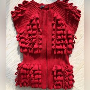Cynthia Steffe Red zip-up sweater vest